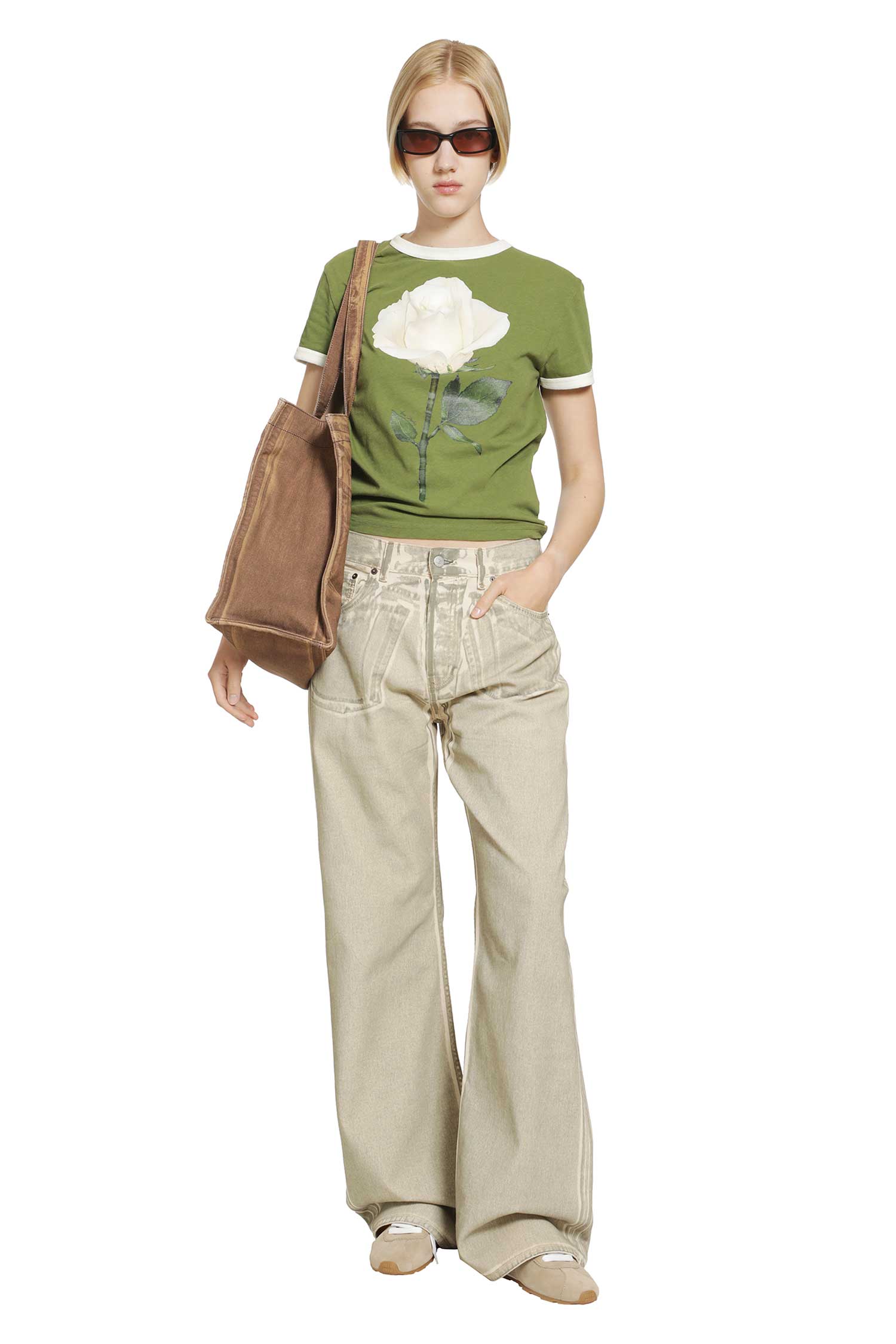 ACNE STUDIOS Rose Graphic T-Shirt woman