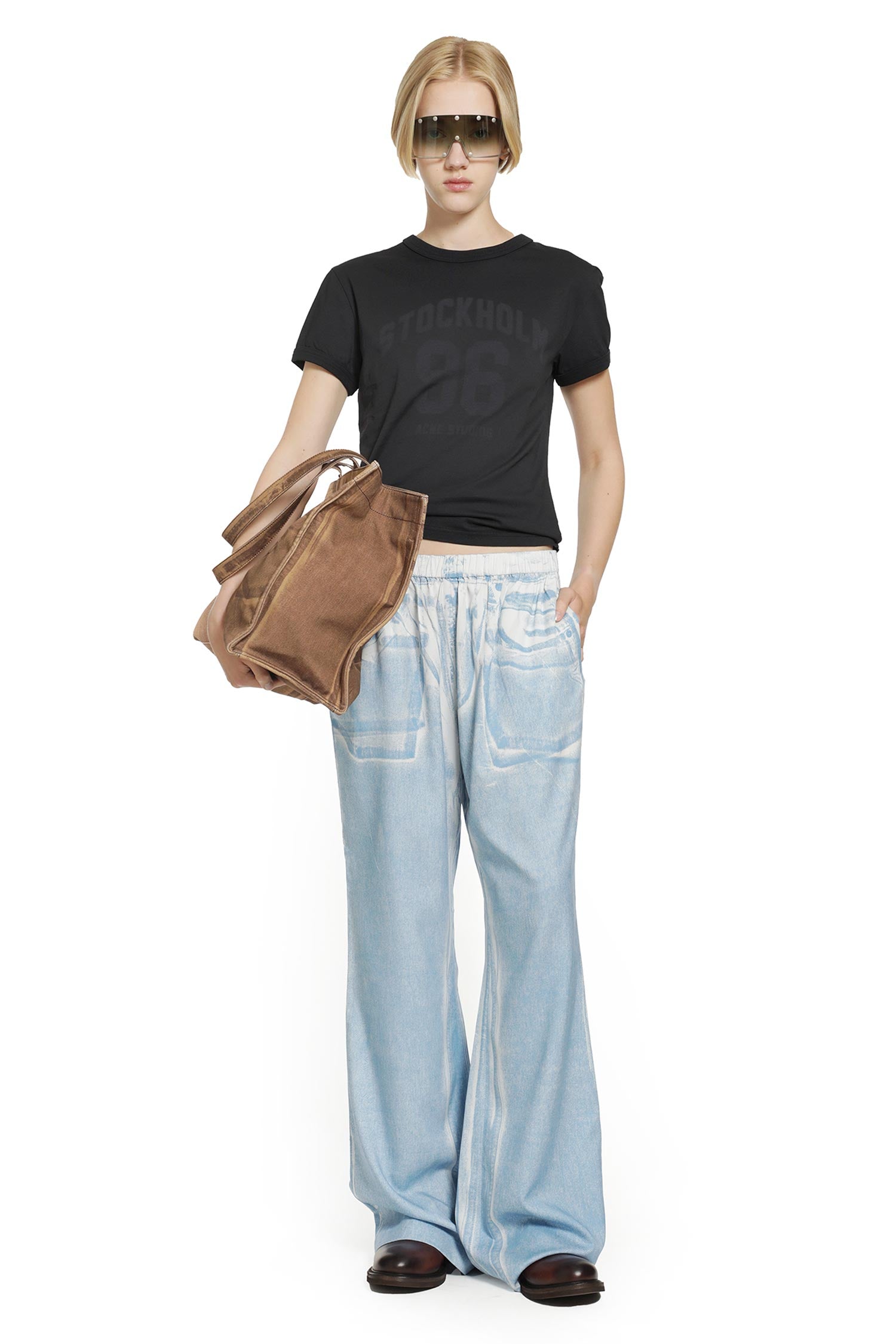 ACNE STUDIOS Printed Jersey T-shirt woman