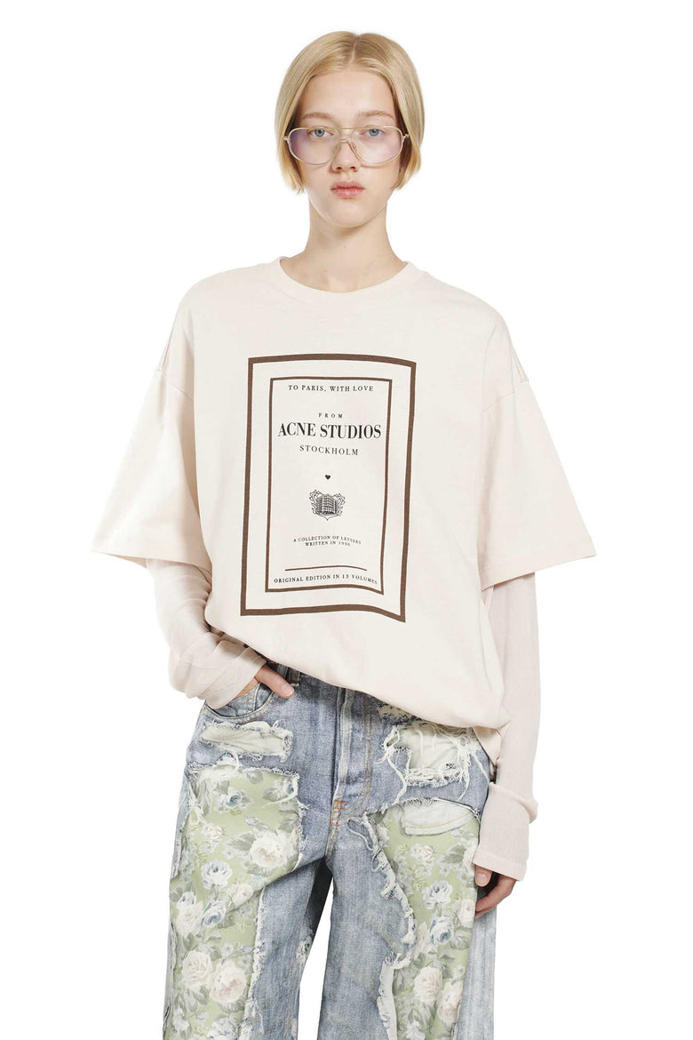 ACNE STUDIOS Layered Graphic T-Shirt woman
