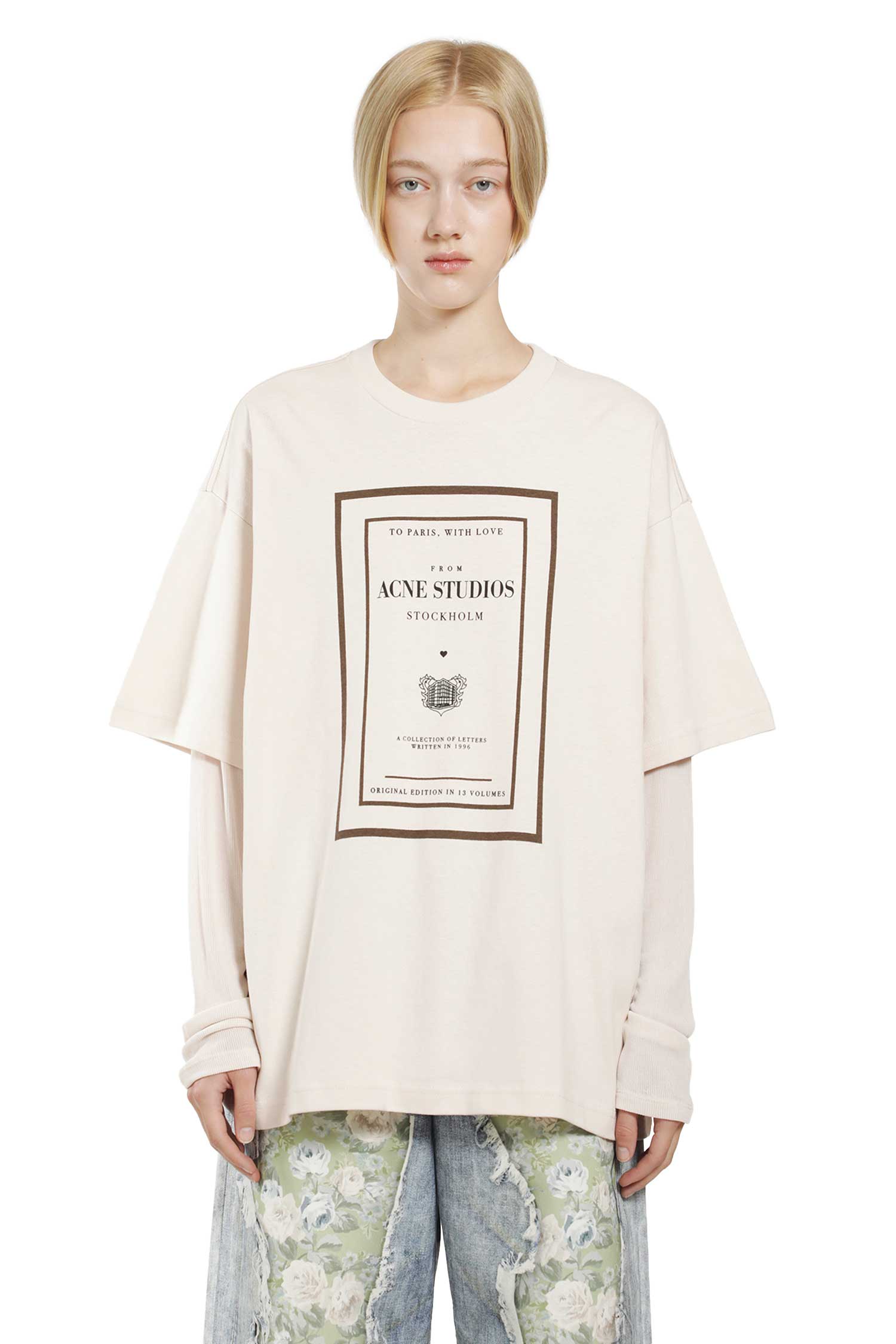 ACNE STUDIOS Layered Graphic T-Shirt woman