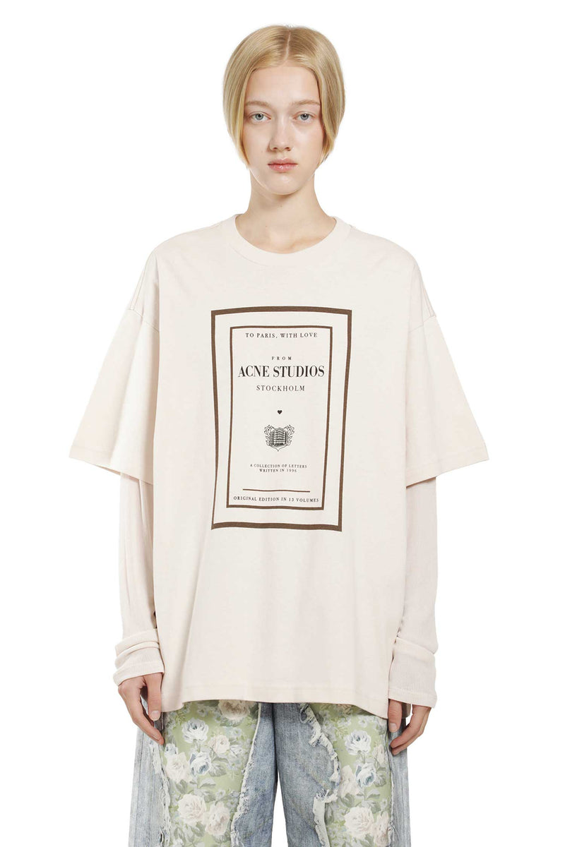ACNE STUDIOS Layered Graphic T-Shirt woman
