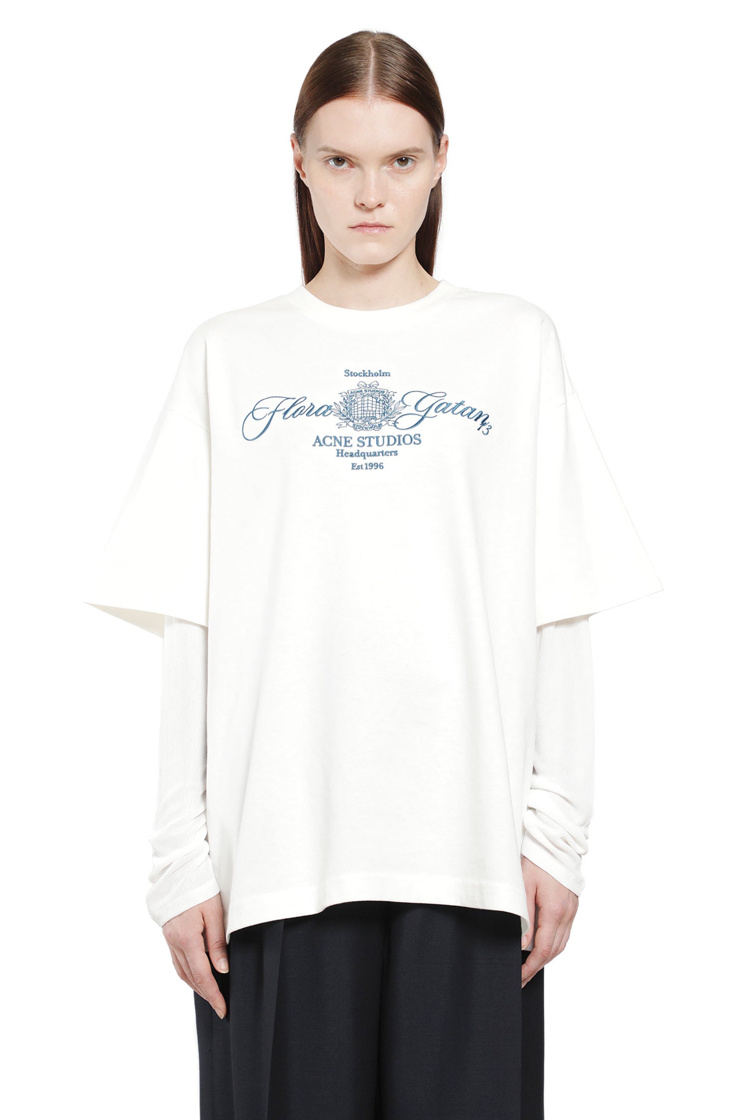 ACNE STUDIOS Layered Crest Long Sleeve T-Shirt woman