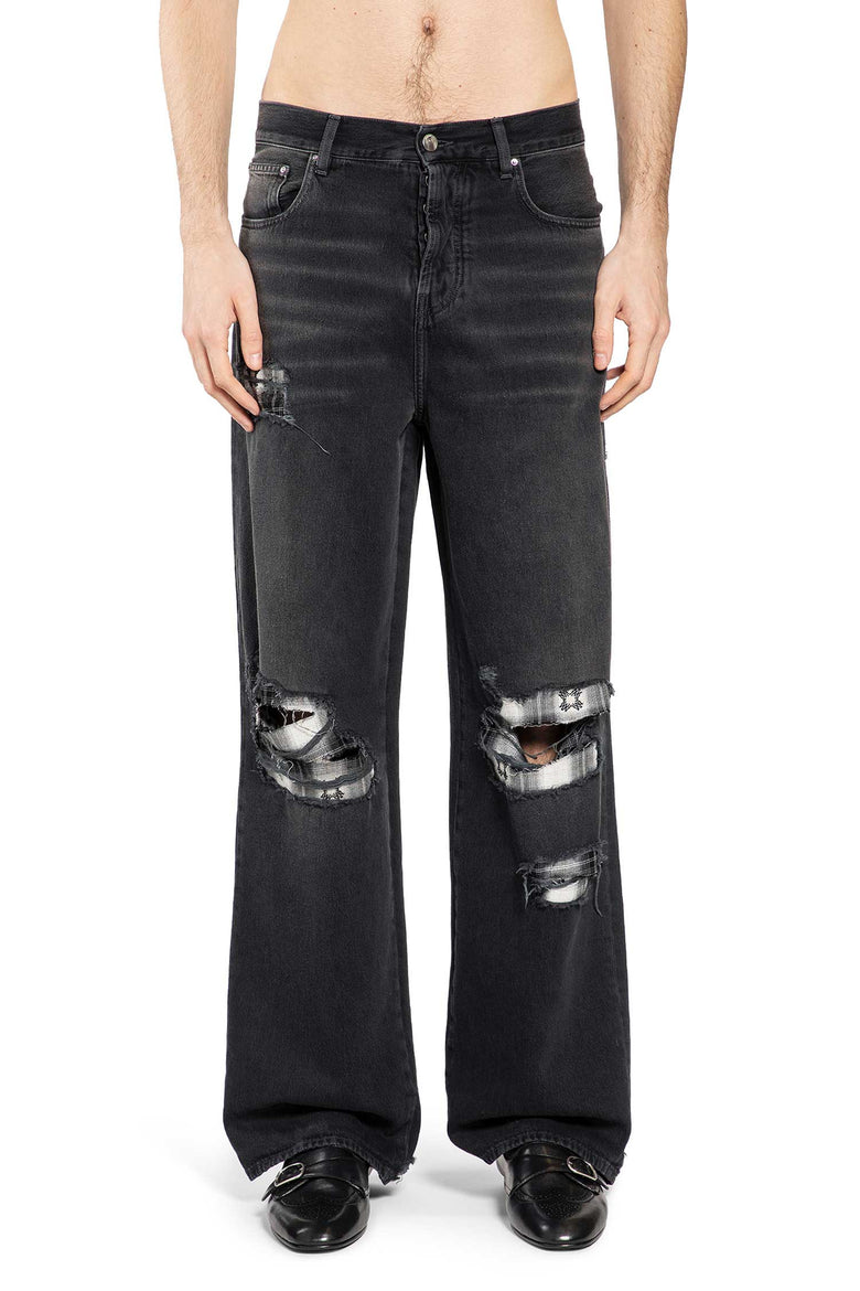 Flannel Repair Baggy Jeans
