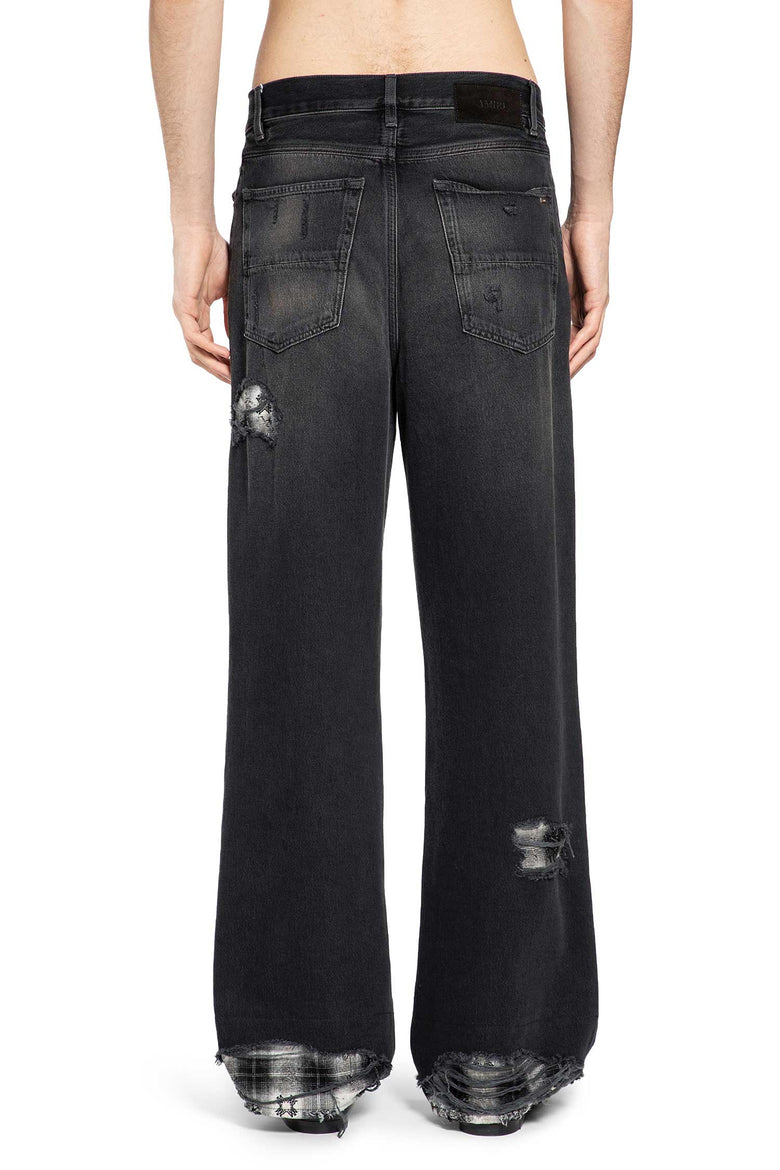 AMIRI Flannel Repair Baggy Jeans man