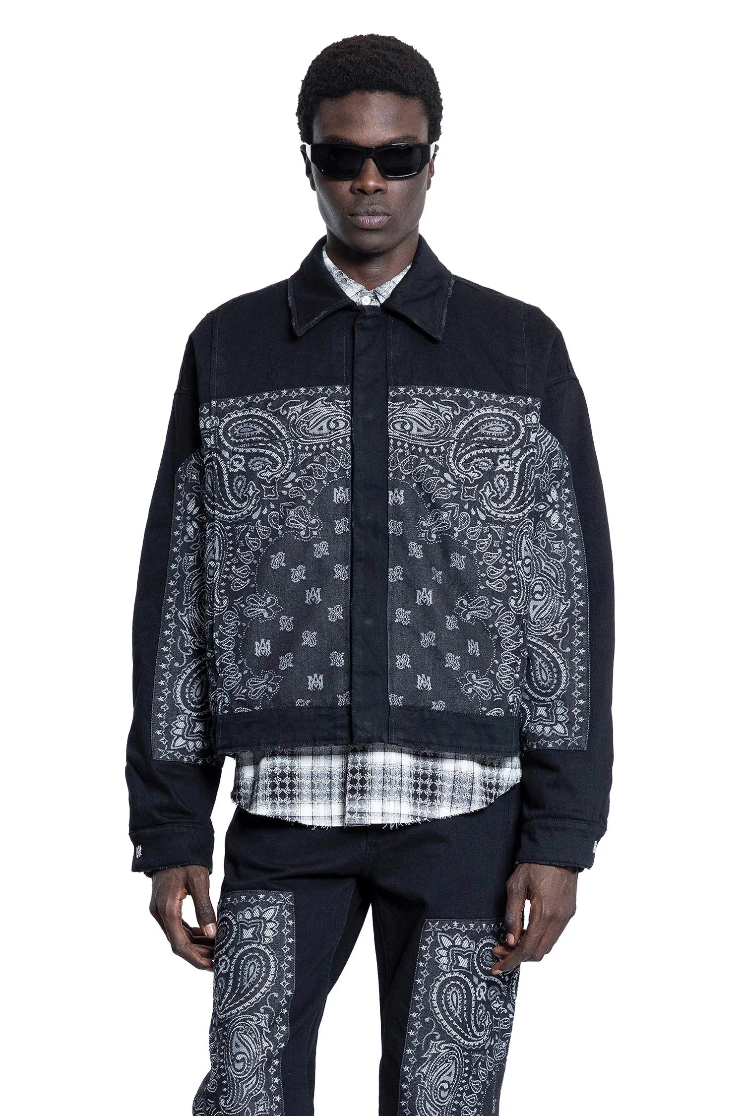 Bandana panelled jacket - Antonioli.eu