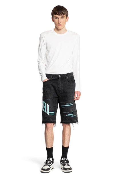 AMIRI MAN BLACK SHORTS & SKIRTS