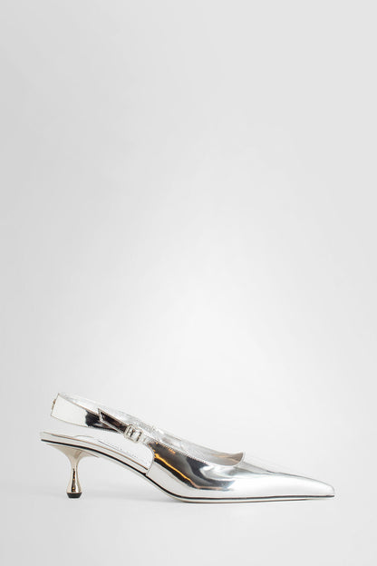 JIMMY CHOO WOMAN SILVER PUMPS