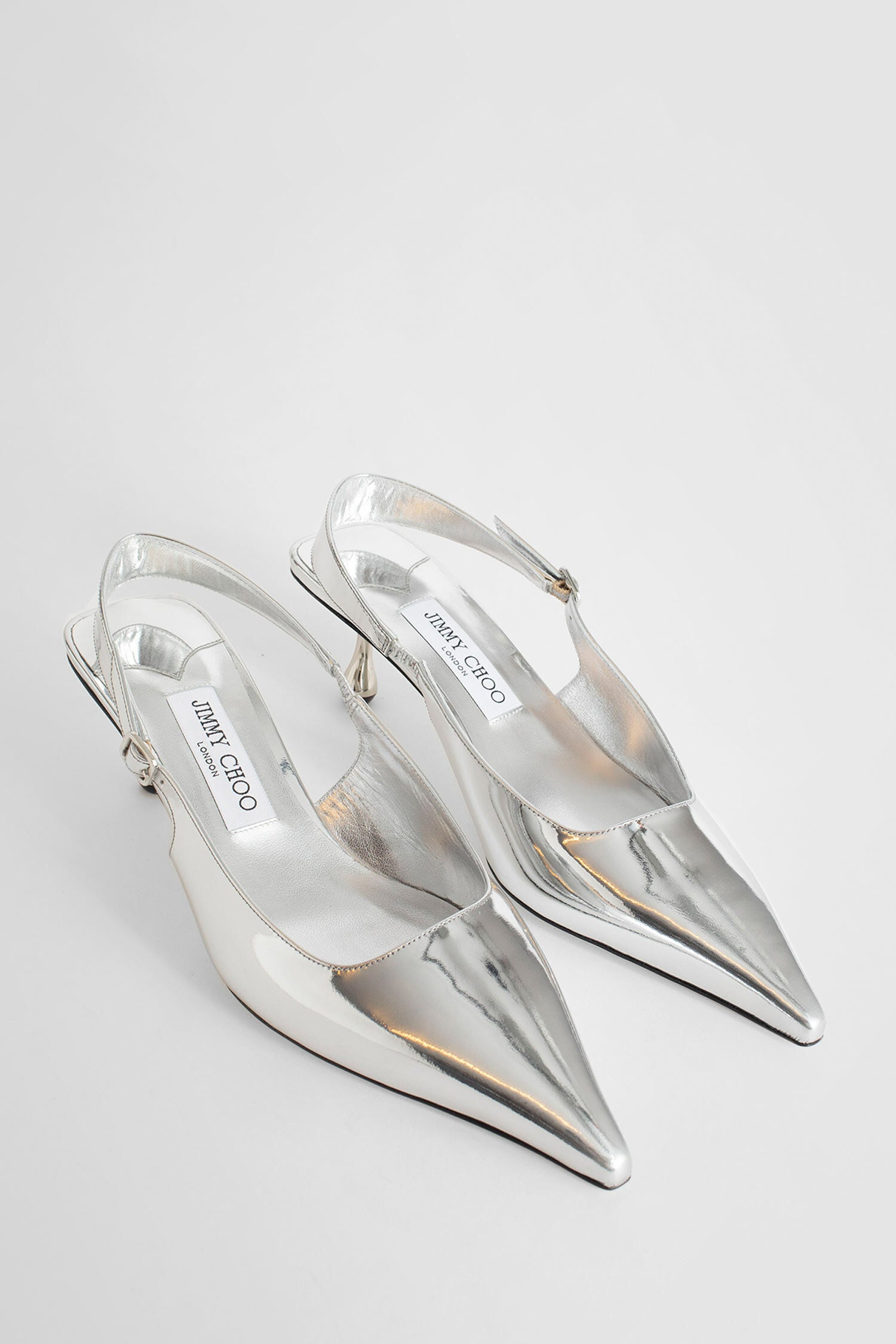 JIMMY CHOO WOMAN SILVER PUMPS