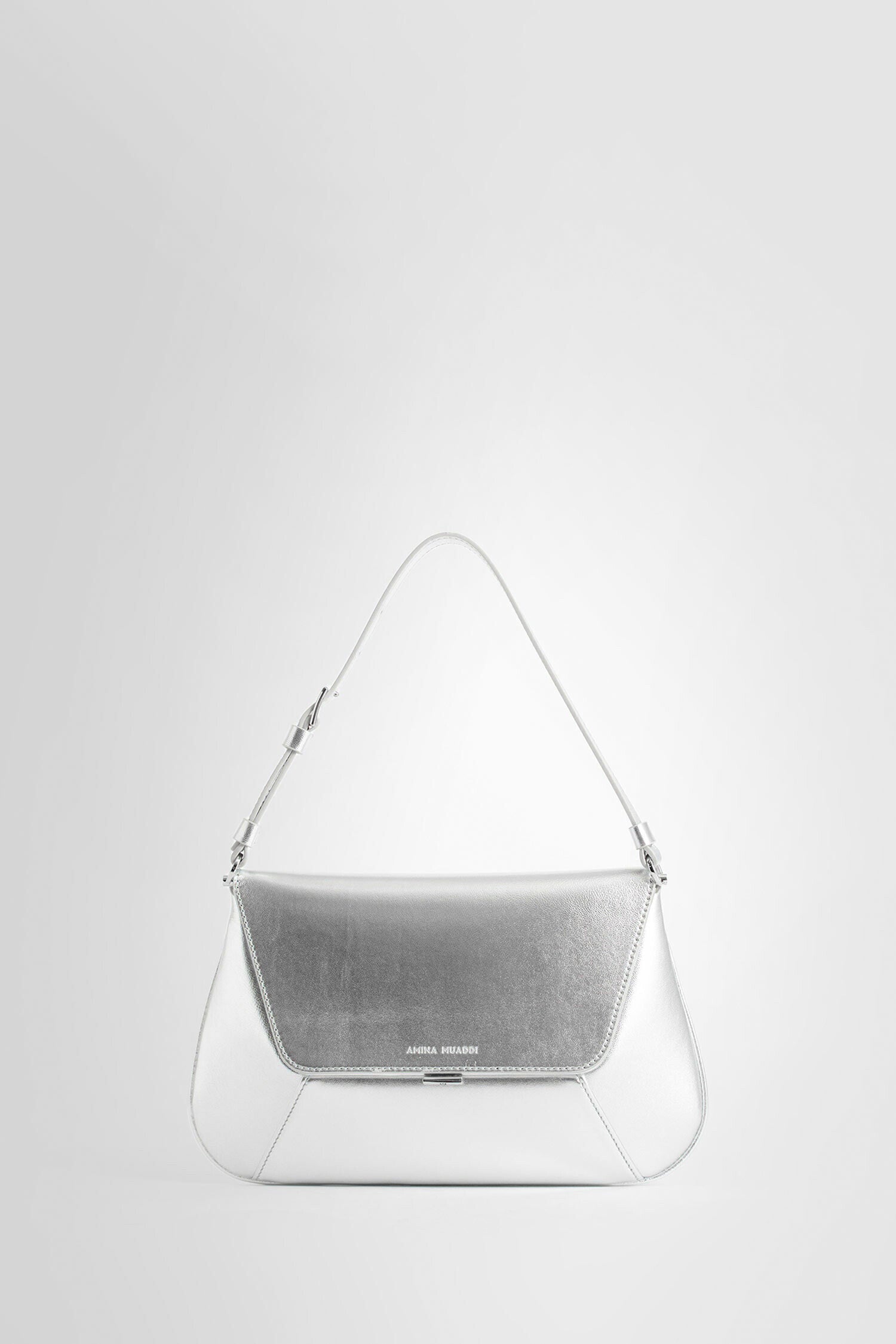 AMINA MUADDI WOMAN SILVER SHOULDER BAGS