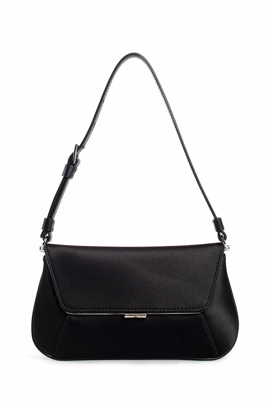 AMINA MUADDI WOMAN BLACK SHOULDER BAGS