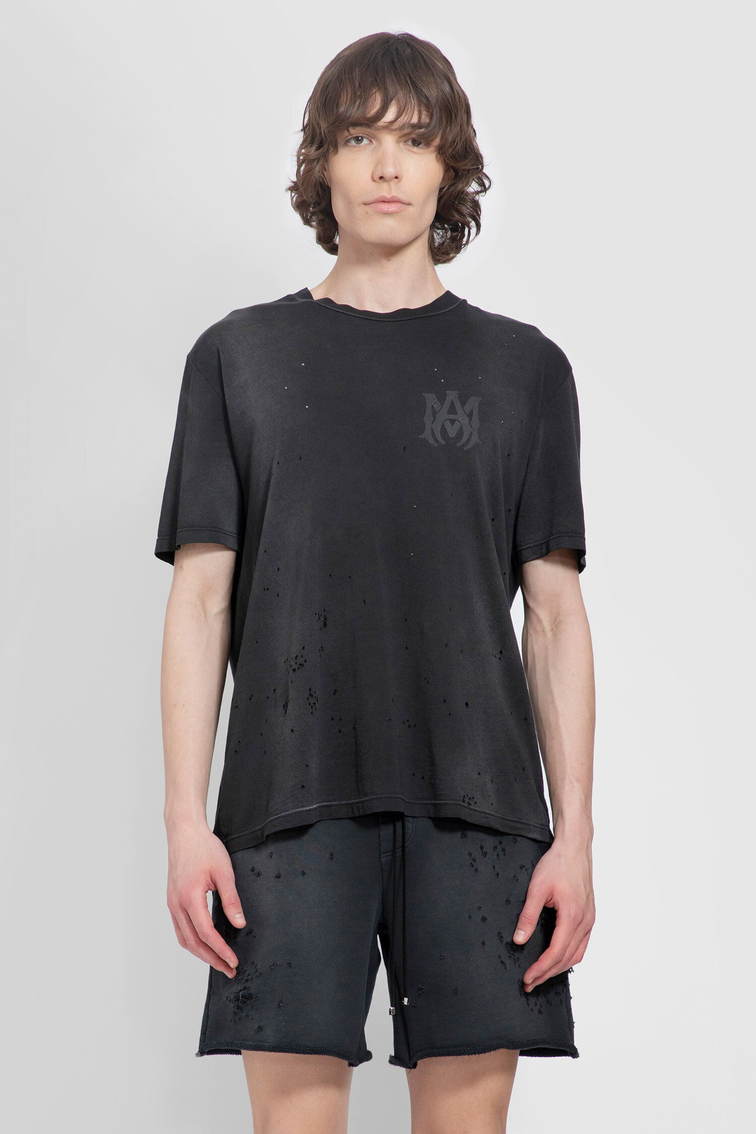 AMIRI MAN BLACK T-SHIRTS