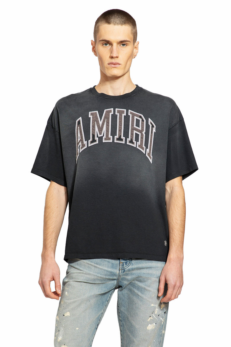 AMIRI MAN BLACK T-SHIRTS & TANK TOPS