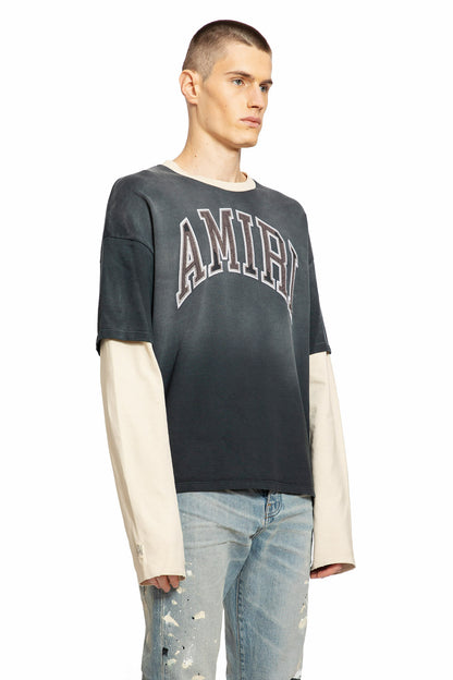 AMIRI MAN BLACK T-SHIRTS & TANK TOPS