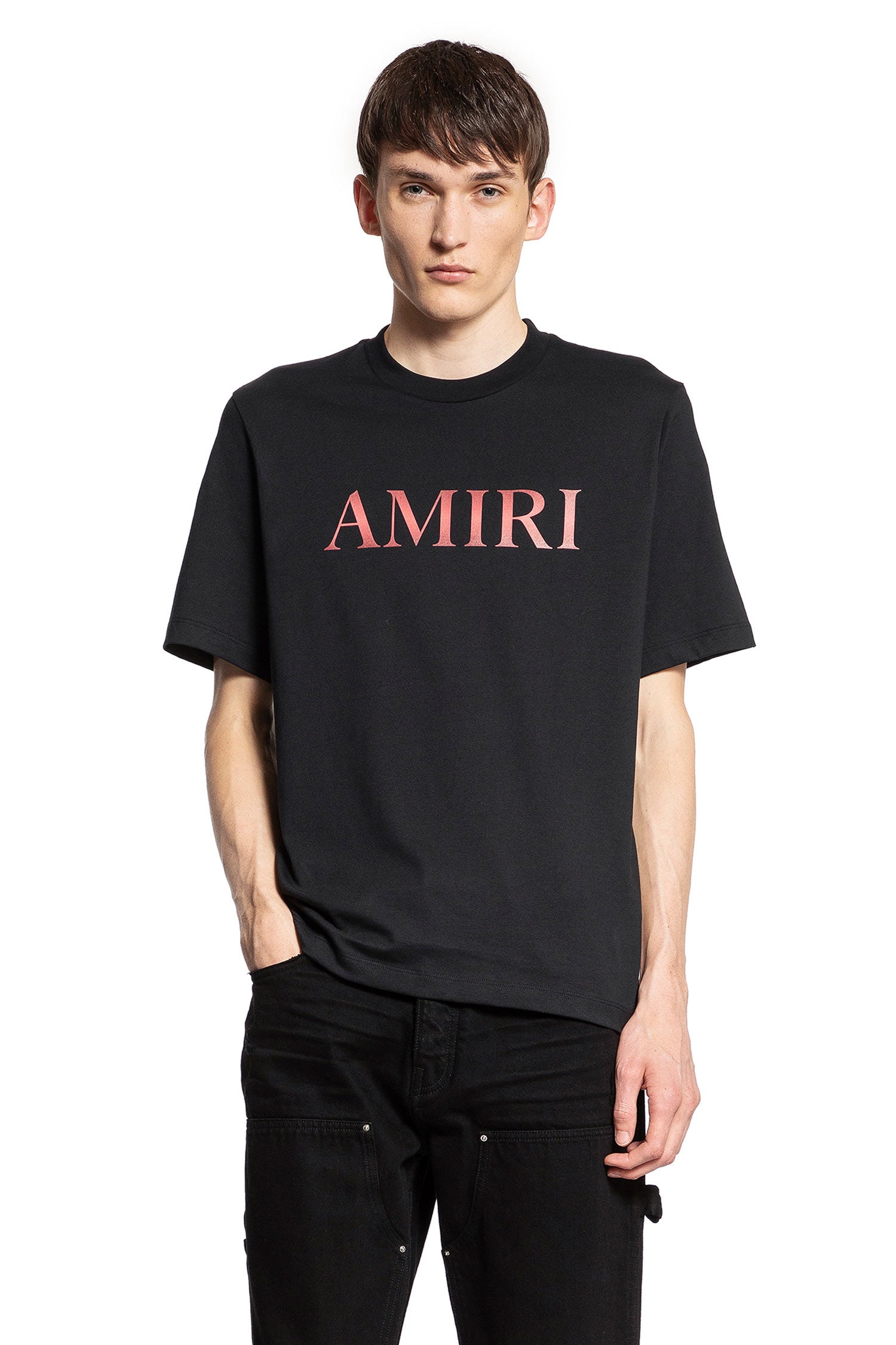 AMIRI MAN BLACK T-SHIRTS & TANK TOPS