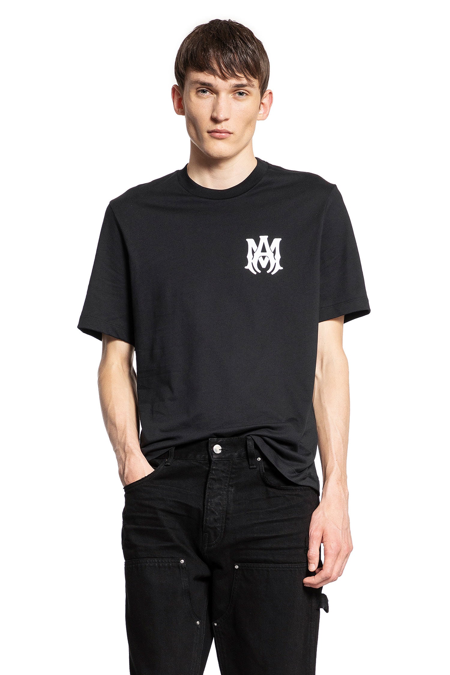 AMIRI MAN BLACK T-SHIRTS & TANK TOPS