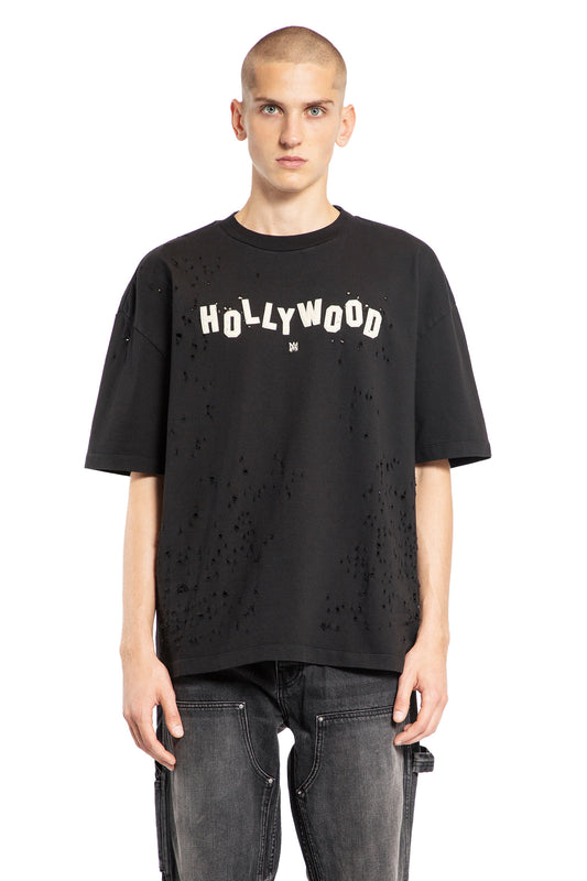 AMIRI MAN BLACK T-SHIRTS & TANK TOPS