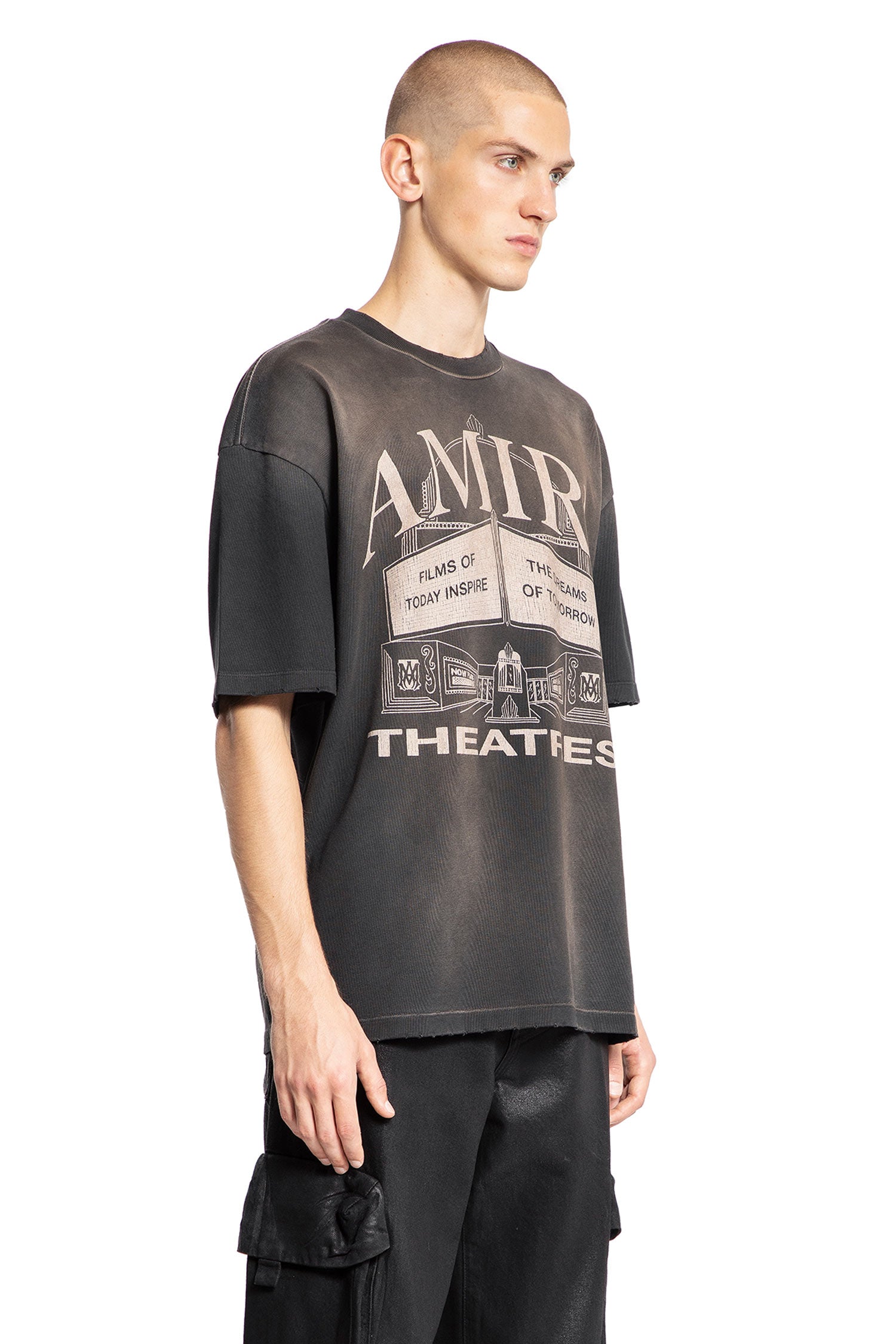 AMIRI MAN BLACK T-SHIRTS & TANK TOPS