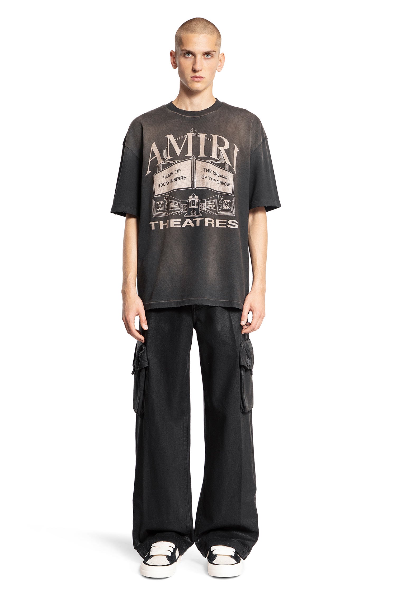 AMIRI MAN BLACK T-SHIRTS & TANK TOPS