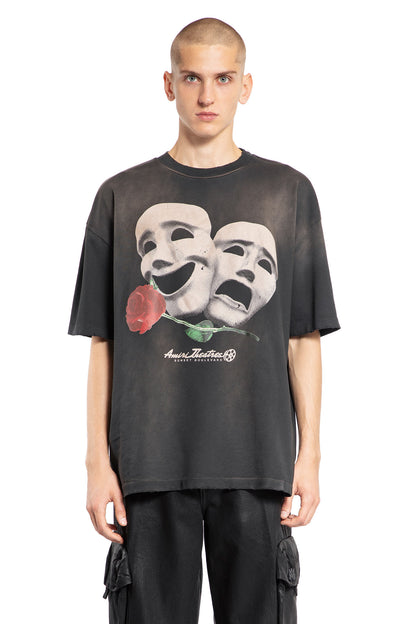 AMIRI MAN BLACK T-SHIRTS & TANK TOPS