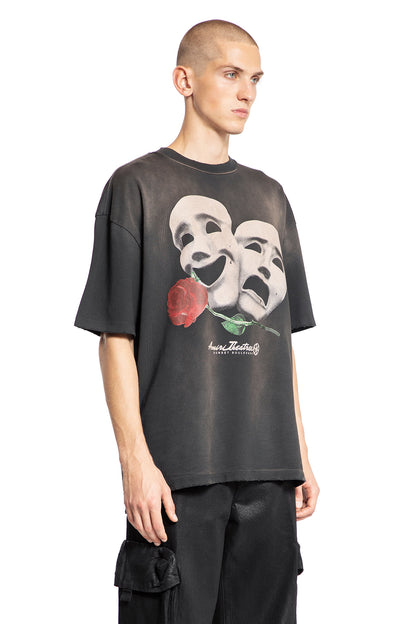 AMIRI MAN BLACK T-SHIRTS & TANK TOPS