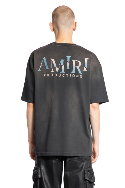 AMIRI MAN BLACK T-SHIRTS & TANK TOPS