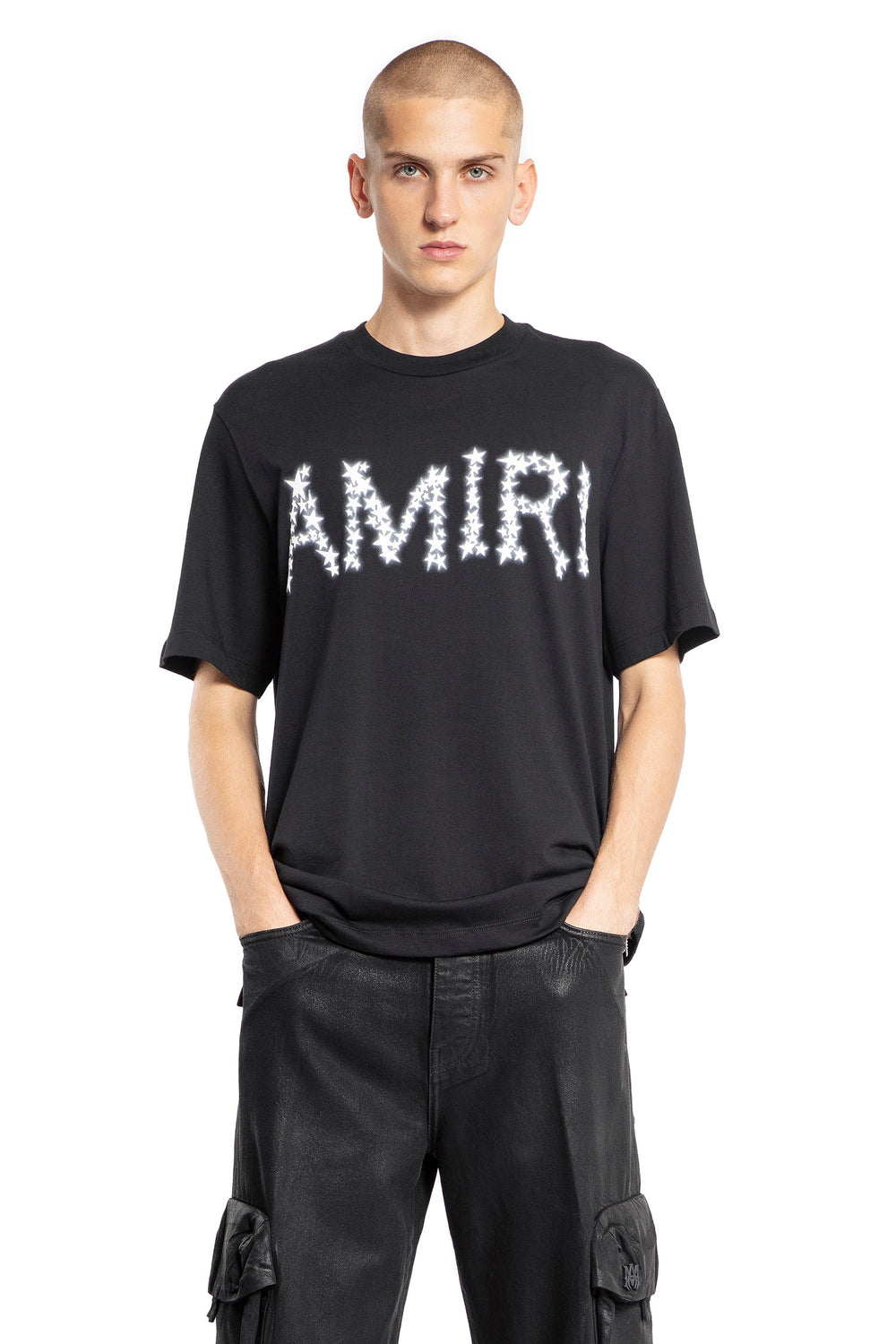 AMIRI MAN BLACK T-SHIRTS & TANK TOPS