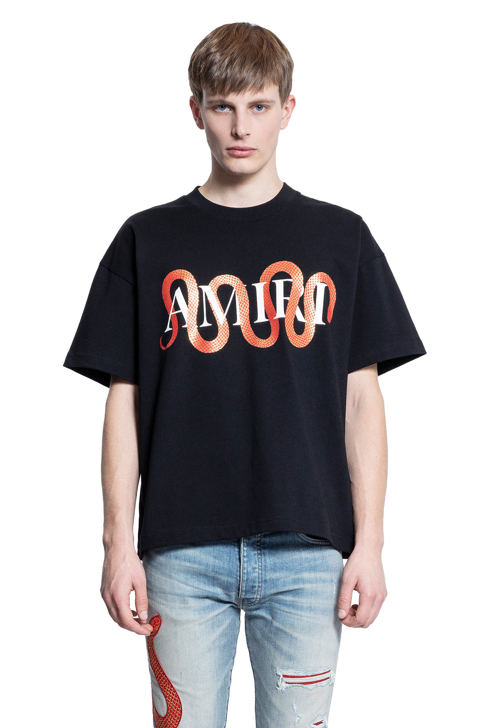 AMIRI MAN BLACK T-SHIRTS & TANK TOPS