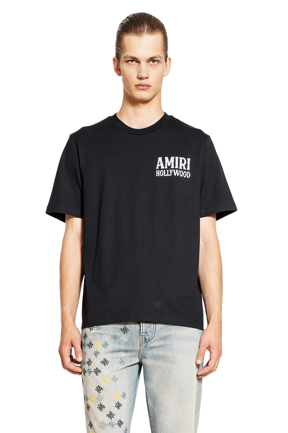 AMIRI MAN BLACK T-SHIRTS & TANK TOPS