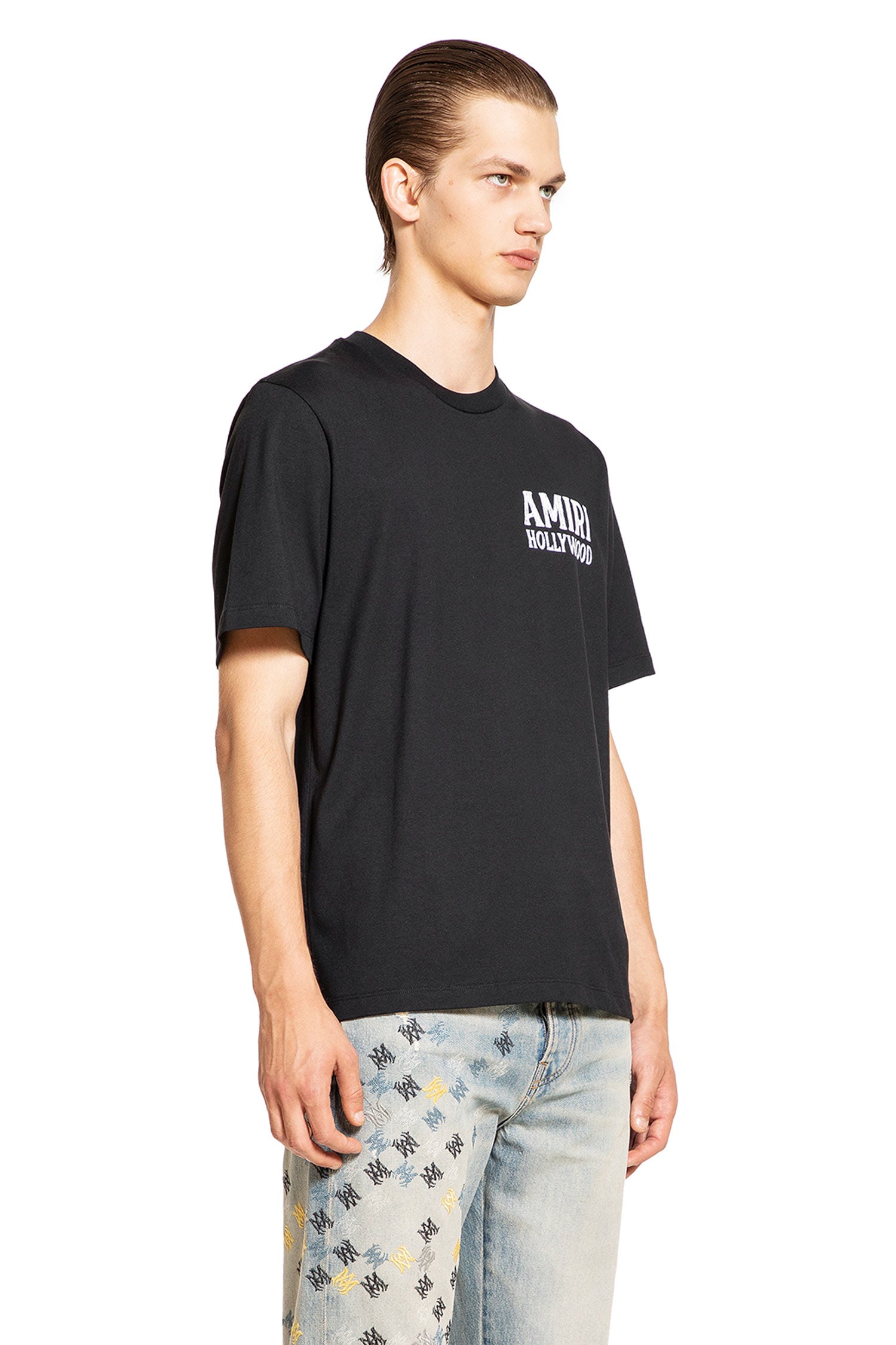 AMIRI MAN BLACK T-SHIRTS & TANK TOPS