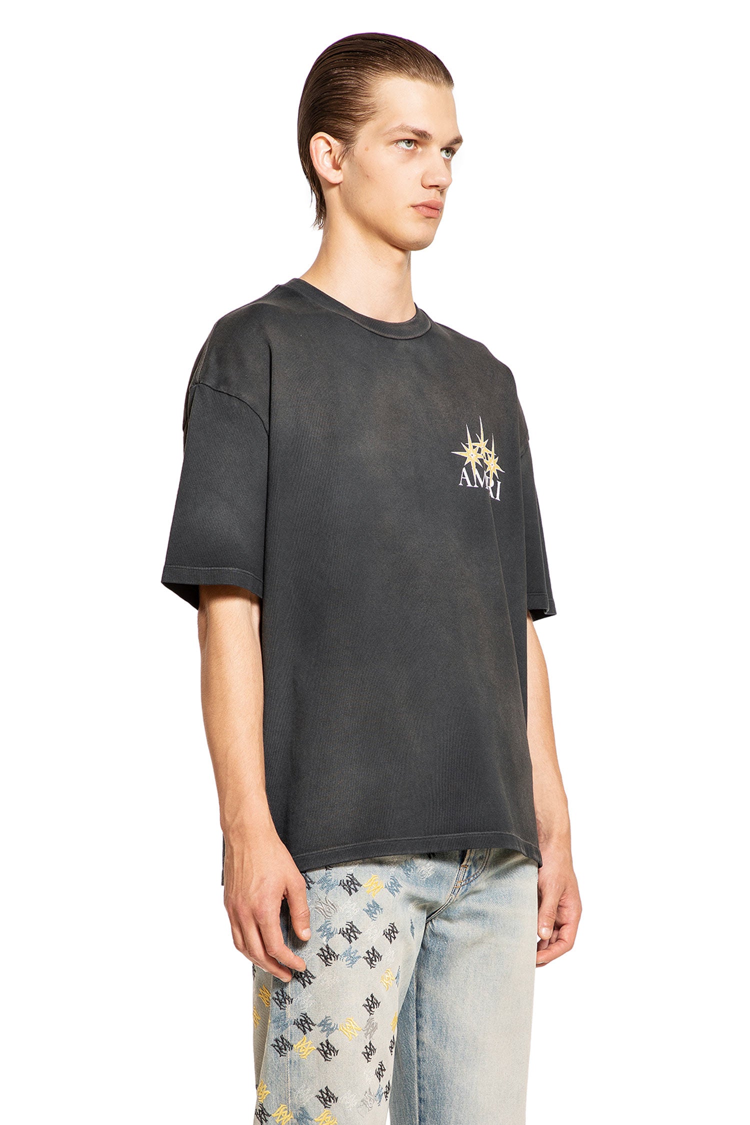 AMIRI MAN BLACK T-SHIRTS & TANK TOPS