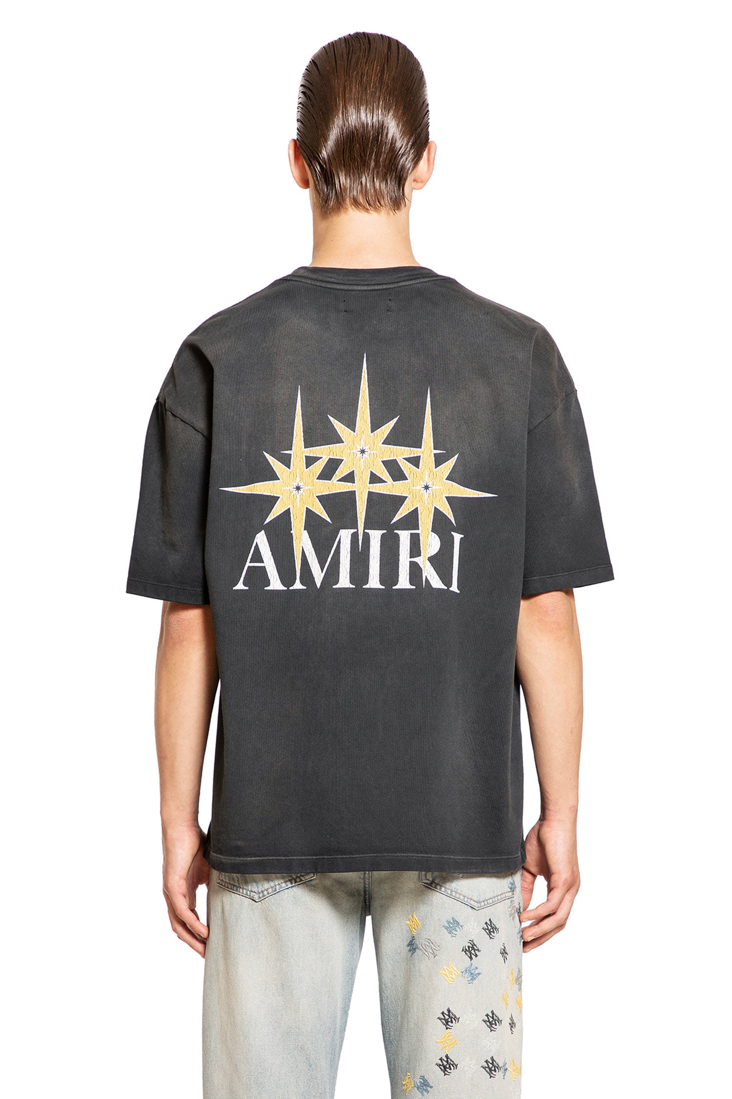 AMIRI MAN BLACK T-SHIRTS & TANK TOPS