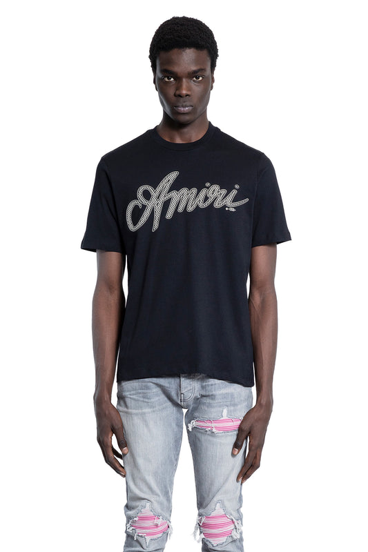 AMIRI MAN BLACK T-SHIRTS & TANK TOPS