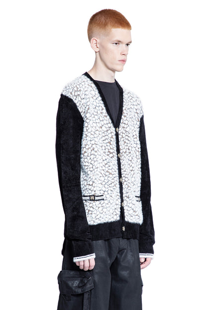 AMIRI MAN BLACK&WHITE KNITWEAR