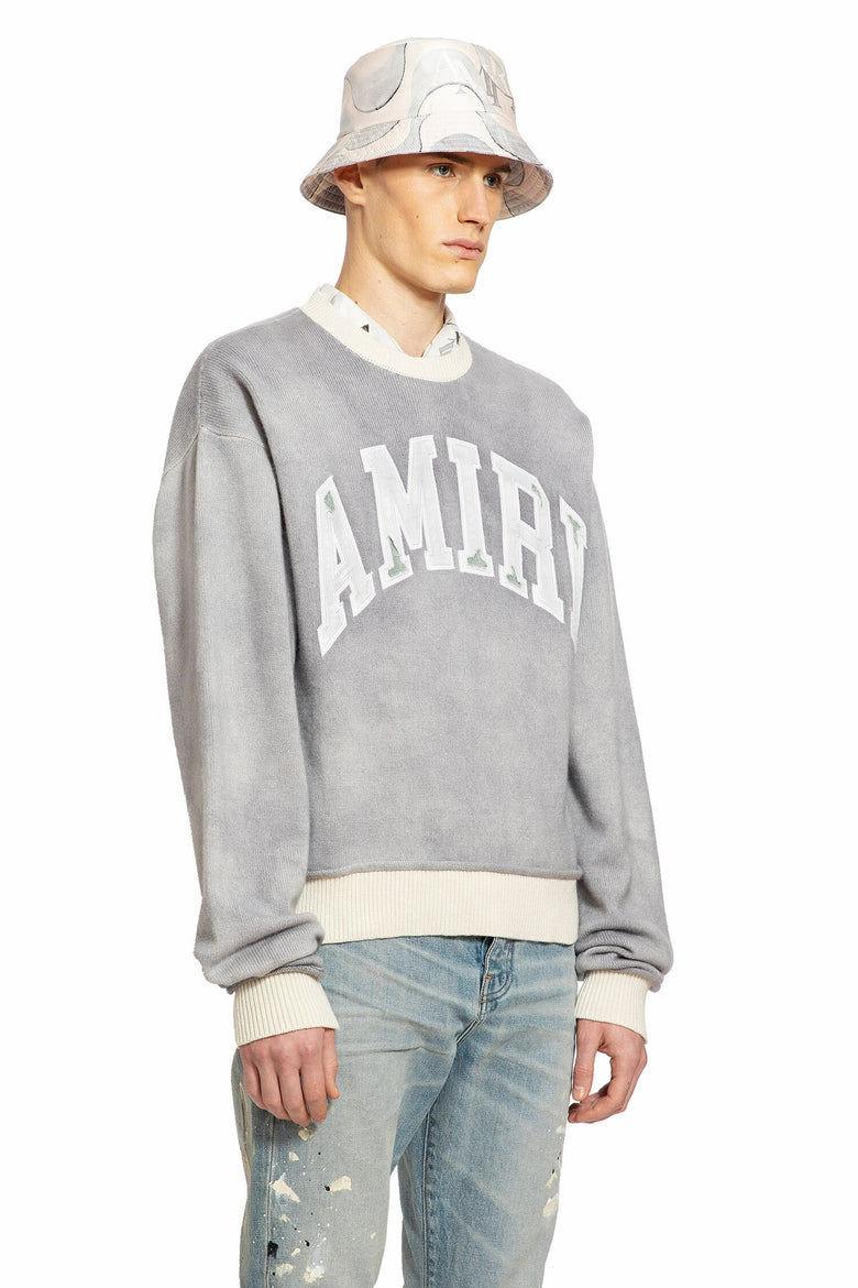 AMIRI MAN GREY KNITWEAR