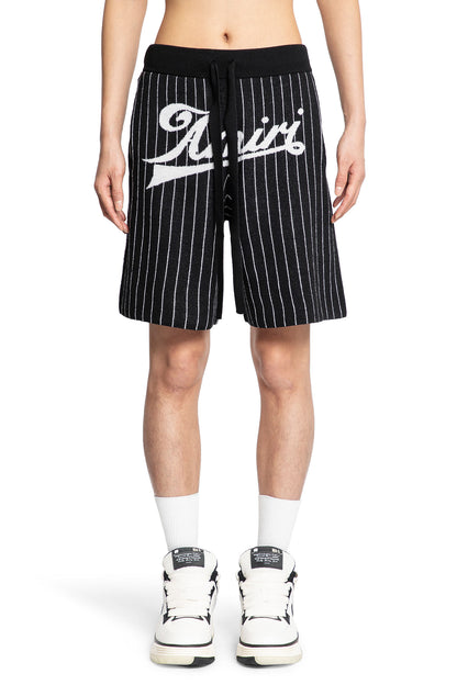 AMIRI MAN BLACK&WHITE SHORTS & SKIRTS