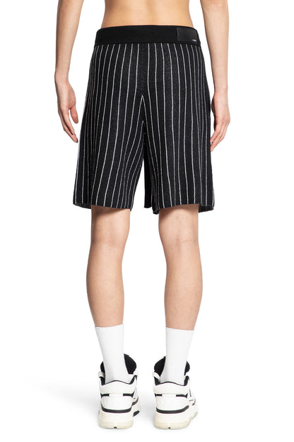 AMIRI MAN BLACK&WHITE SHORTS & SKIRTS