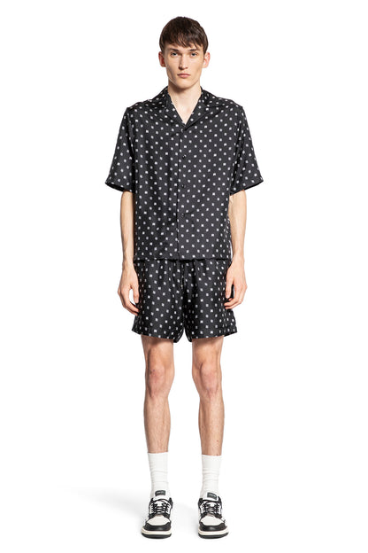 AMIRI MAN BLACK&WHITE SHORTS & SKIRTS