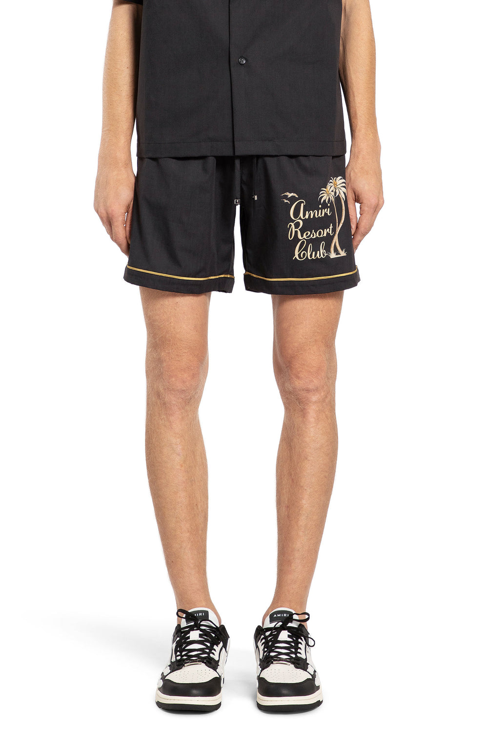 AMIRI MAN BLACK SHORTS & SKIRTS