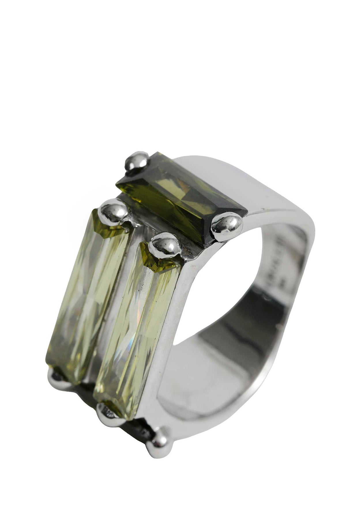 ALAN CROCETTI Crystallised Armour Ring unisex