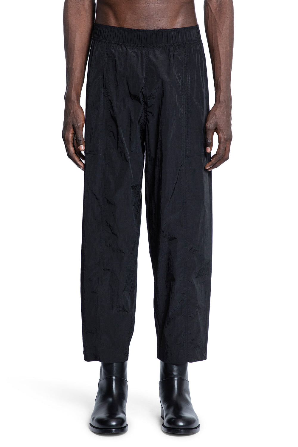 STUDIO NICHOLSON MAN BLACK TROUSERS