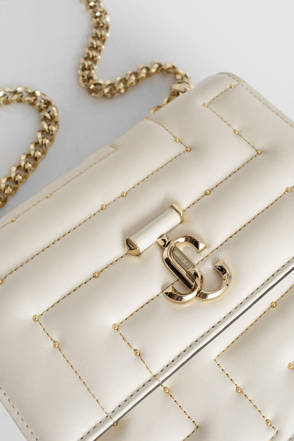 JIMMY CHOO WOMAN WHITE SHOULDER BAGS