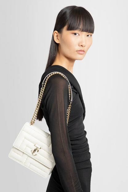 JIMMY CHOO WOMAN WHITE SHOULDER BAGS