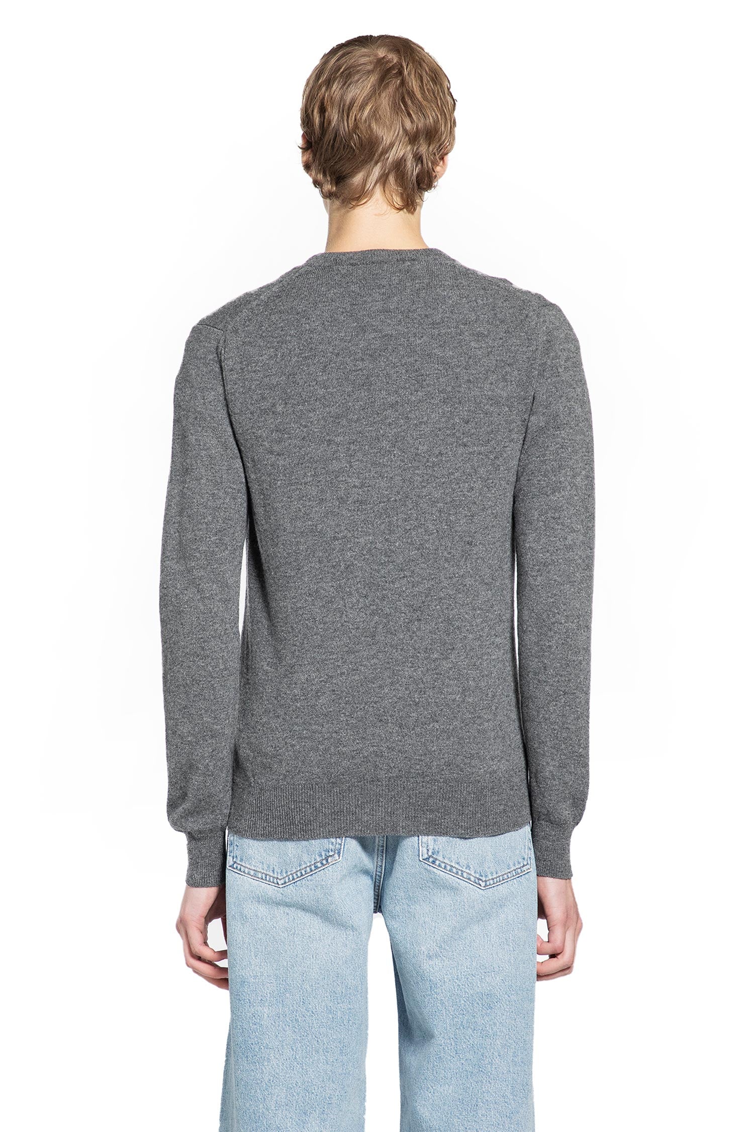 Heart V-Neck Sweater in Wool