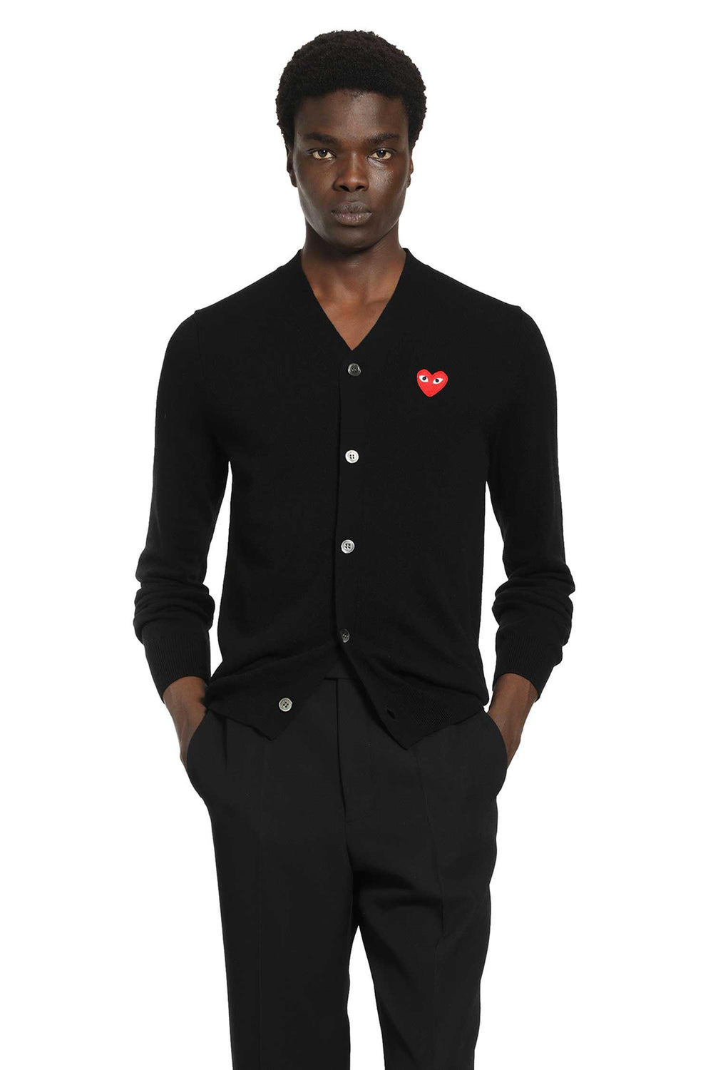 COMME DES GARCONS PLAY Heart Wool Cardigan man