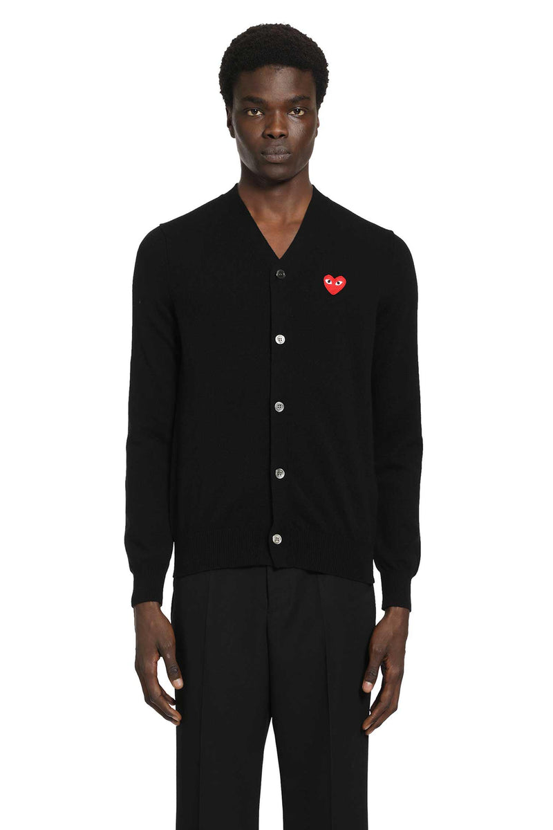 COMME DES GARCONS PLAY Heart Wool Cardigan man