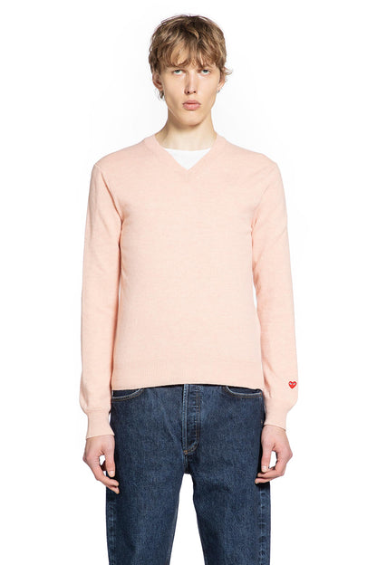 Heart V-Neck Sweater in Wool