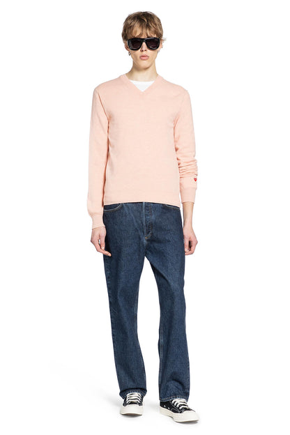 Heart V-Neck Sweater in Wool