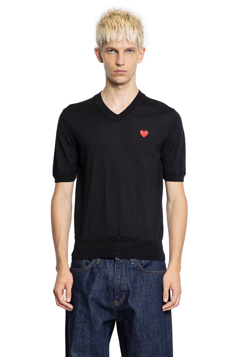 Heart Wool Knit Short Sleeve Tee