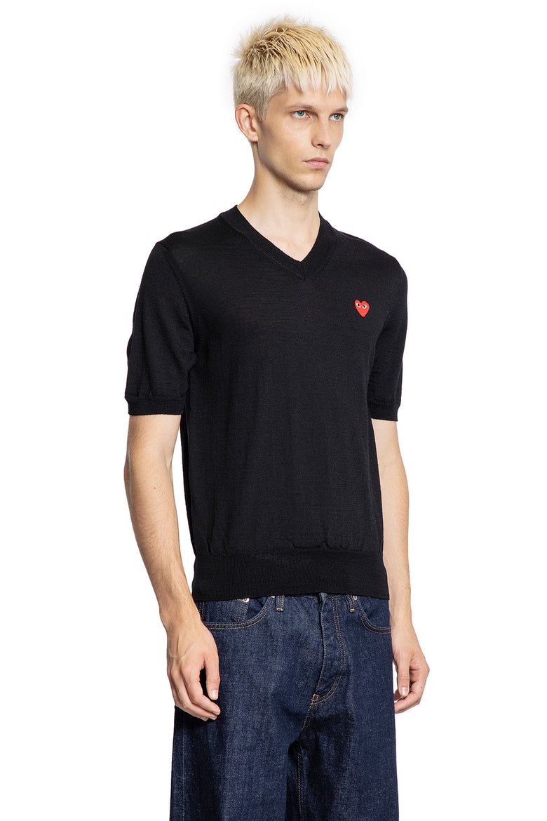 Heart Wool Knit Short Sleeve Tee