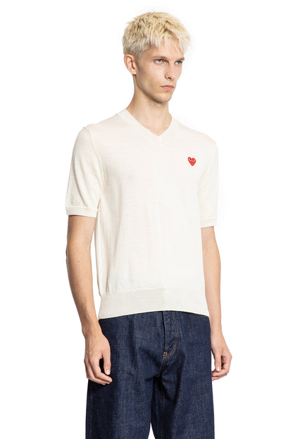 Heart Wool Knit Short Sleeve Tee